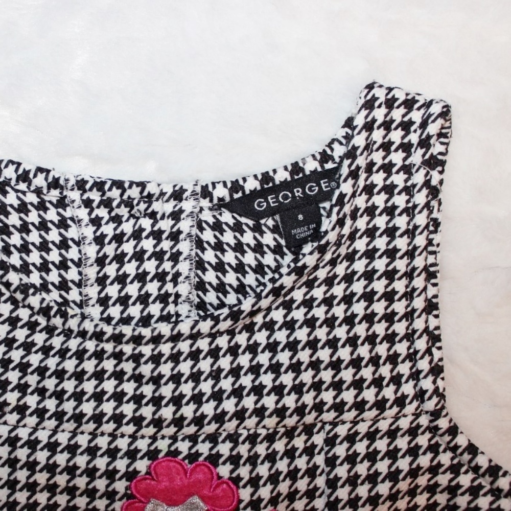 Girl's Black & White Poodle Dress Size 8 - Picture 6 of 7